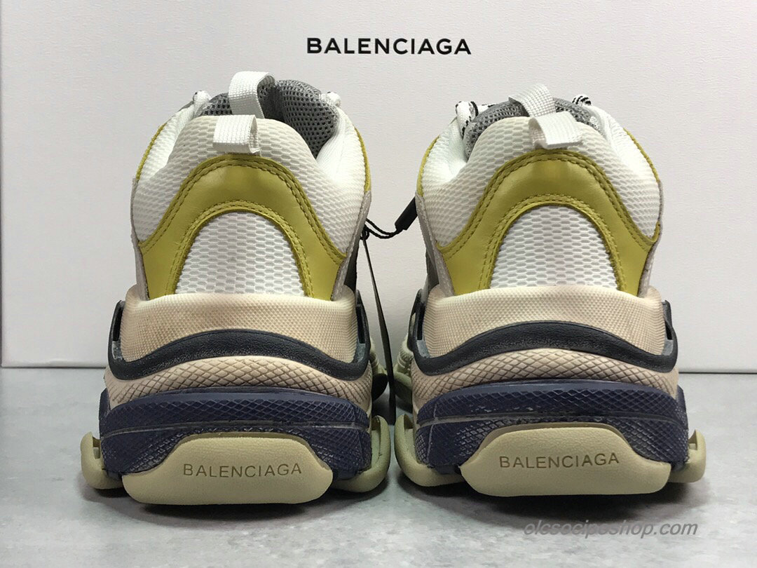 Férfi Balenciaga Triple S Szürke/Sárga/Fekete Cipők (483513)