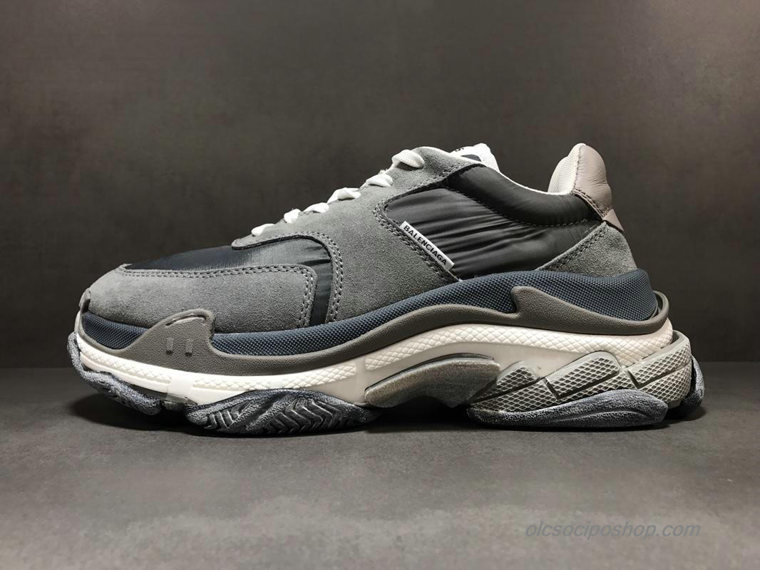 Férfi Balenciaga Triple S Szürke/Fehér Cipők (514008)