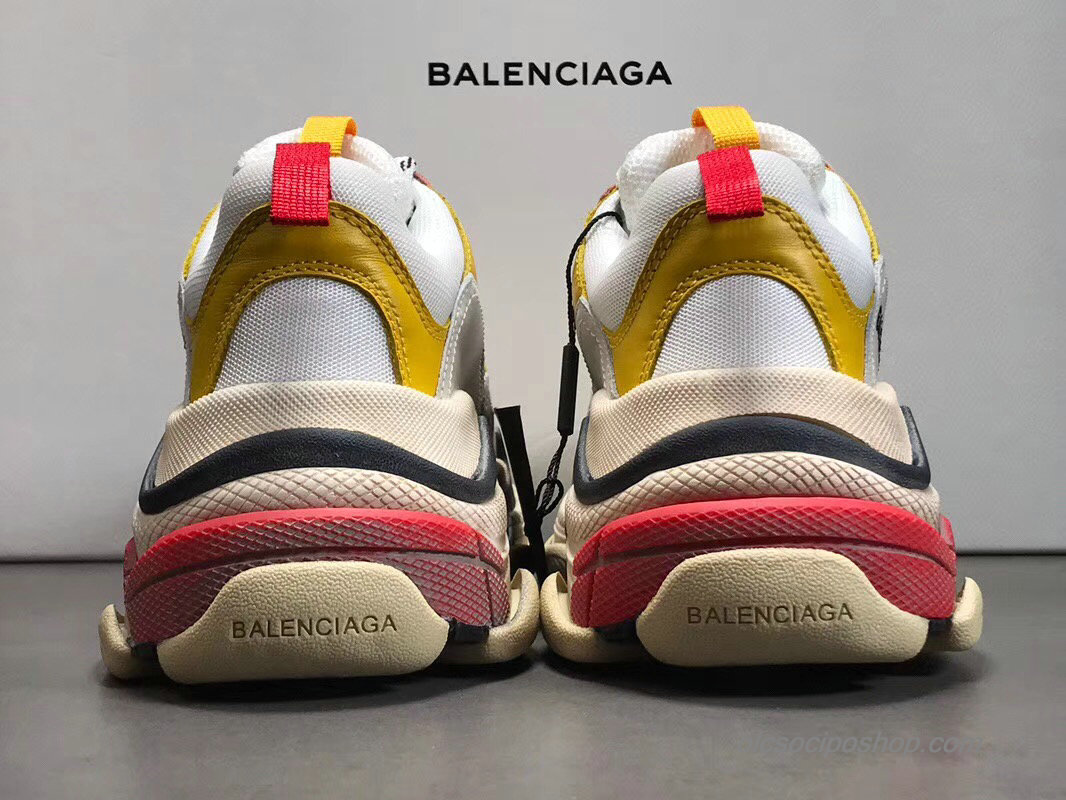 Női Balenciaga Triple S Fehér/Sárga/Szürke/Fekete Cipők (483514)