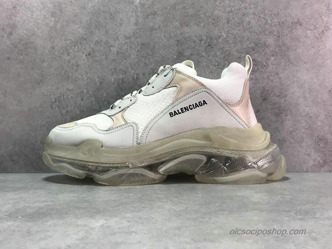 Balenciaga Triple S Fehér/Homok/Arany Cipők