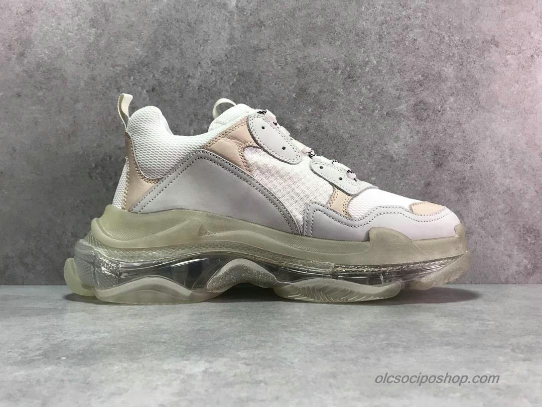 Balenciaga Triple S Fehér/Homok/Arany Cipők