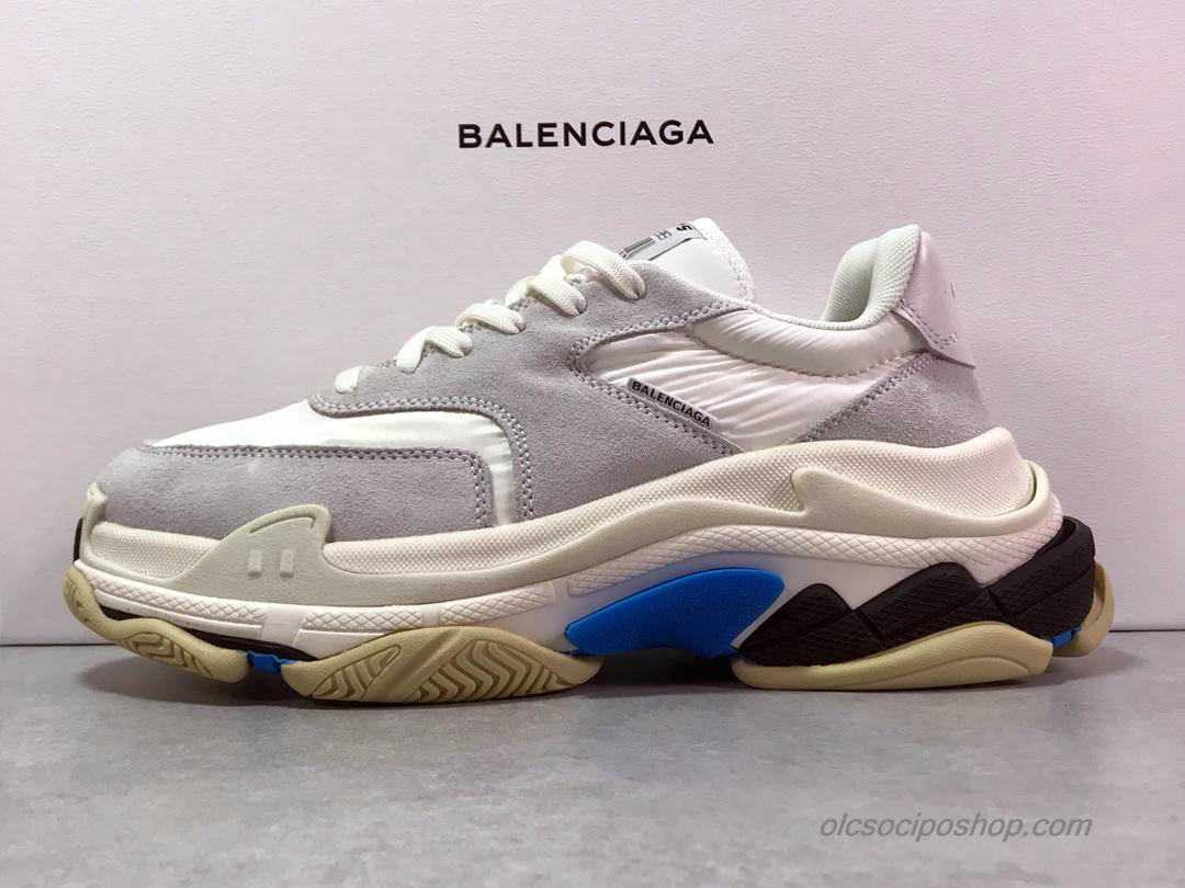 Balenciaga Triple S Fehér/Homok/Kék/Fekete Cipők