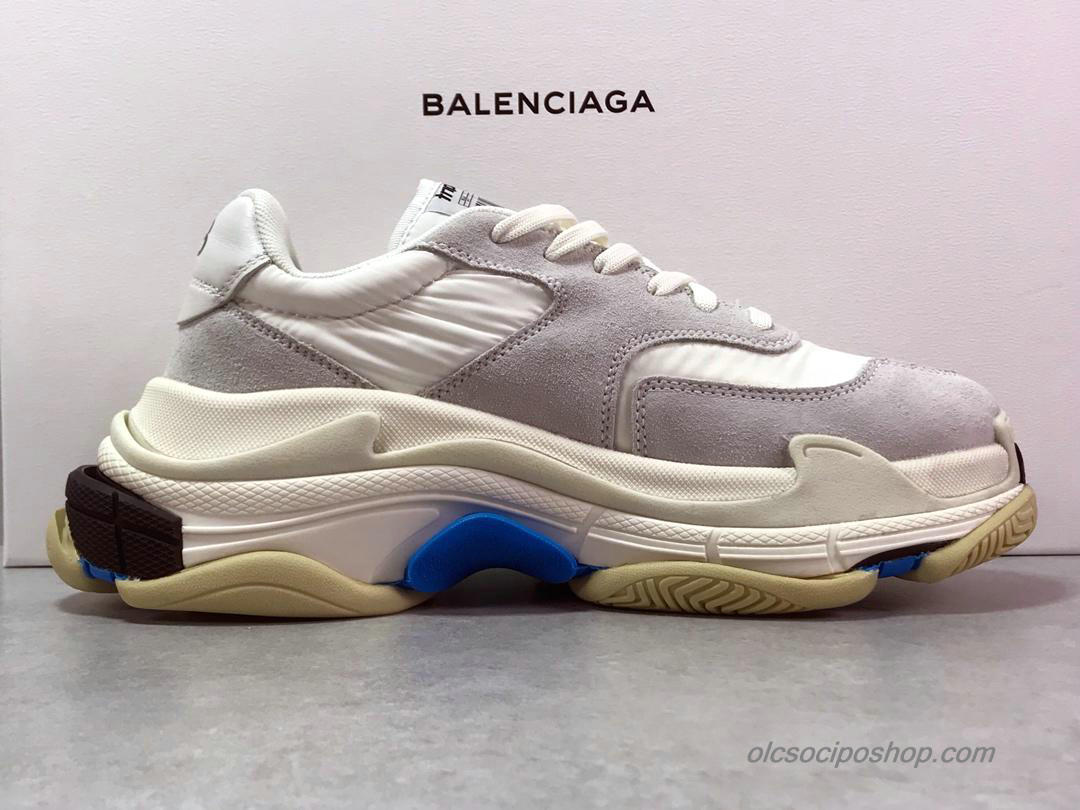 Balenciaga Triple S Fehér/Homok/Kék/Fekete Cipők