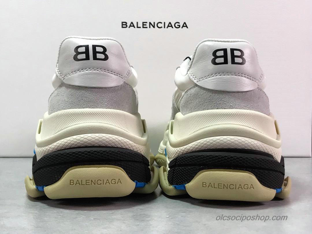 Balenciaga Triple S Fehér/Homok/Kék/Fekete Cipők