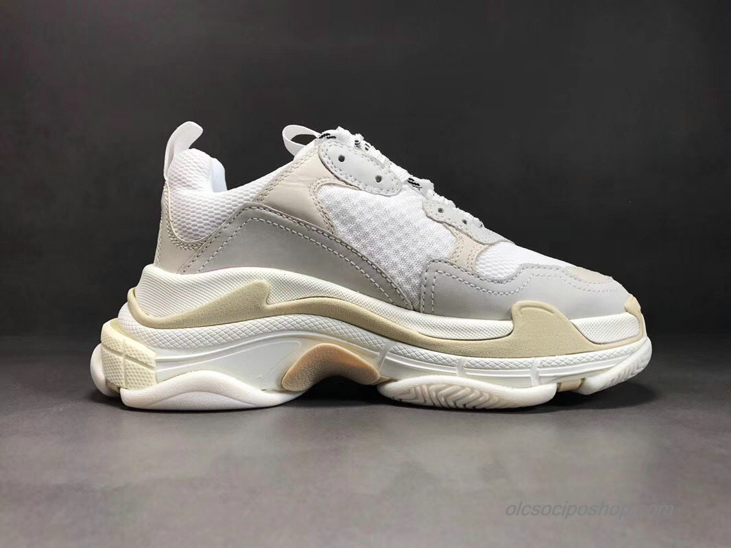 Balenciaga Triple S Fehér/Homok/Piszkosfehér Cipők (483546)