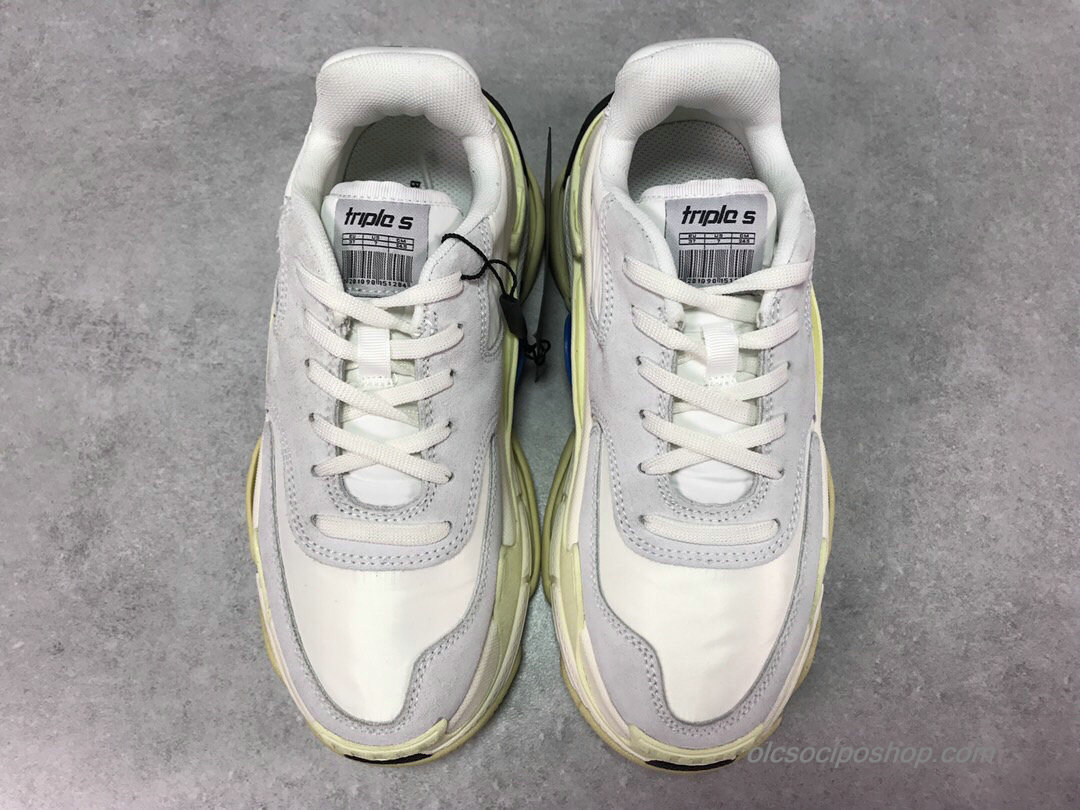 Balenciaga Triple S Fehér/Homok/Piszkosfehér Cipők (500597)