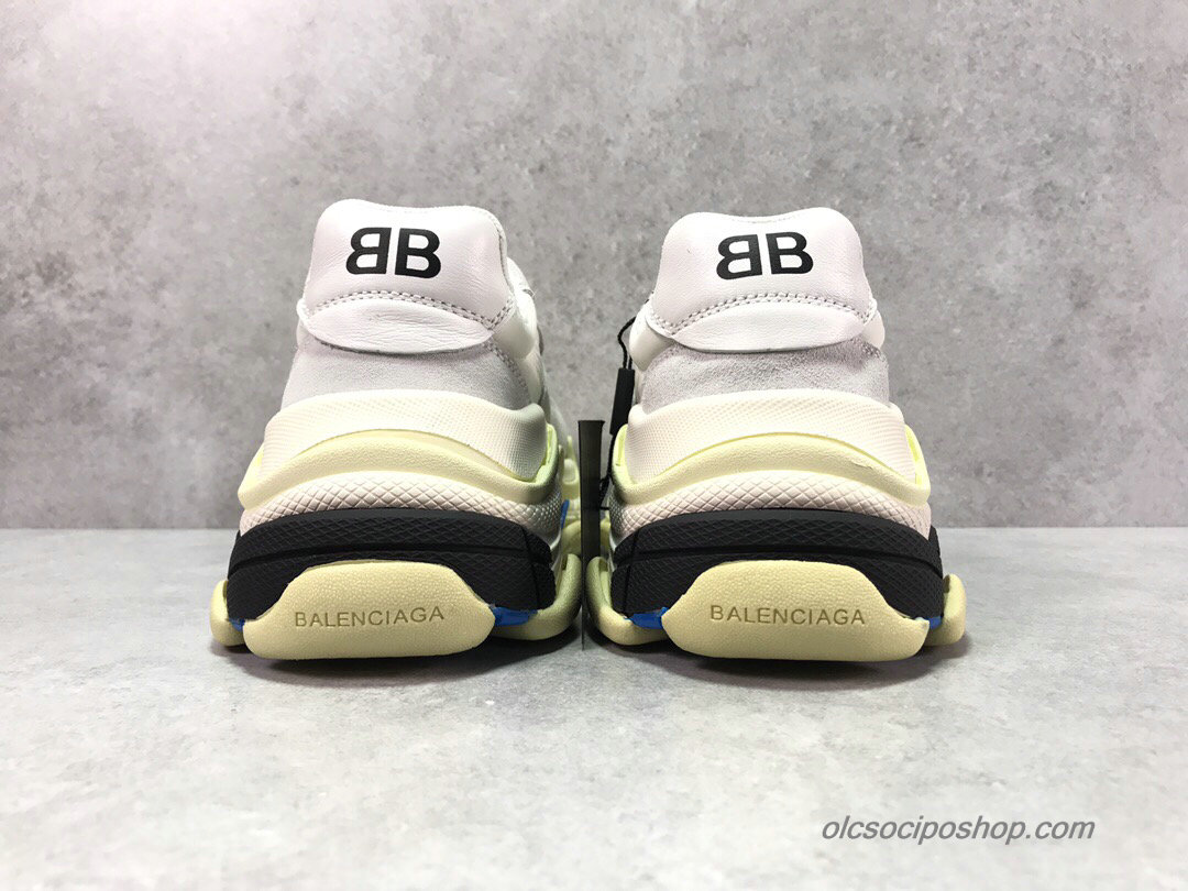 Balenciaga Triple S Fehér/Homok/Piszkosfehér Cipők (500597)