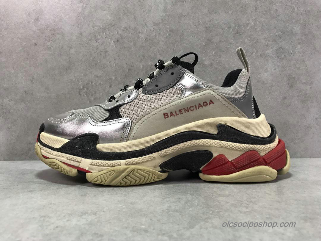 Balenciaga Triple S Ezüst/Szürke/Fekete Cipők (512175)