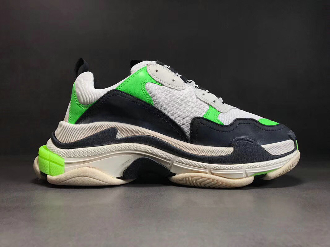 Balenciaga Triple S Fehér/Fekete/Zöld Cipők (516590)