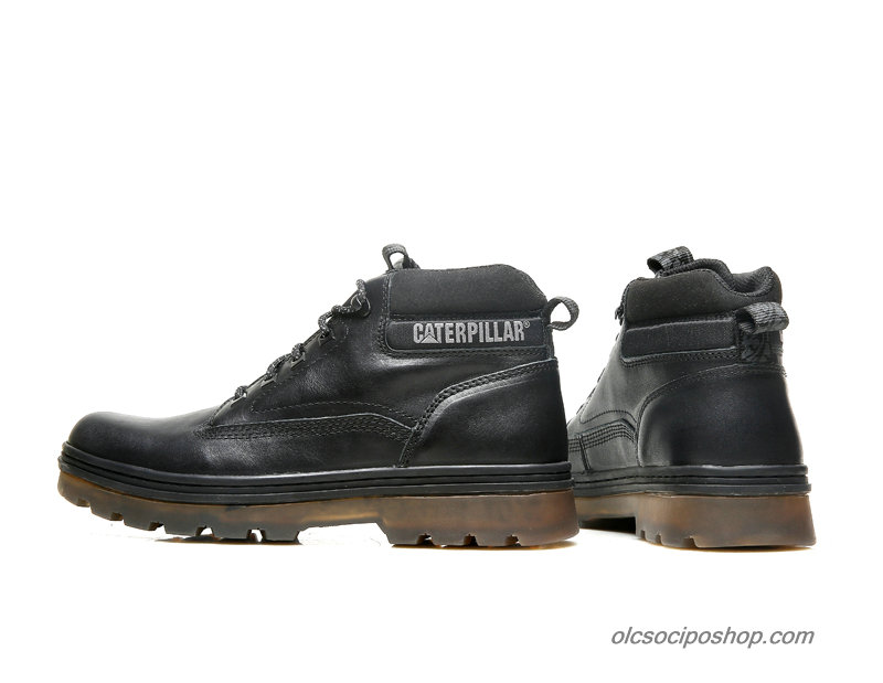 Férfi Caterpillar Leather Waterproof Fekete Csizmák (P720299)