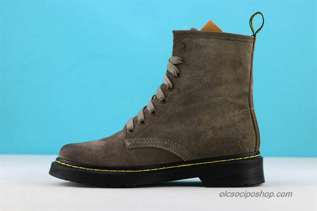 Női Dr Martens 1460 8 Eye Suede Waterproof Kávé Csizmák