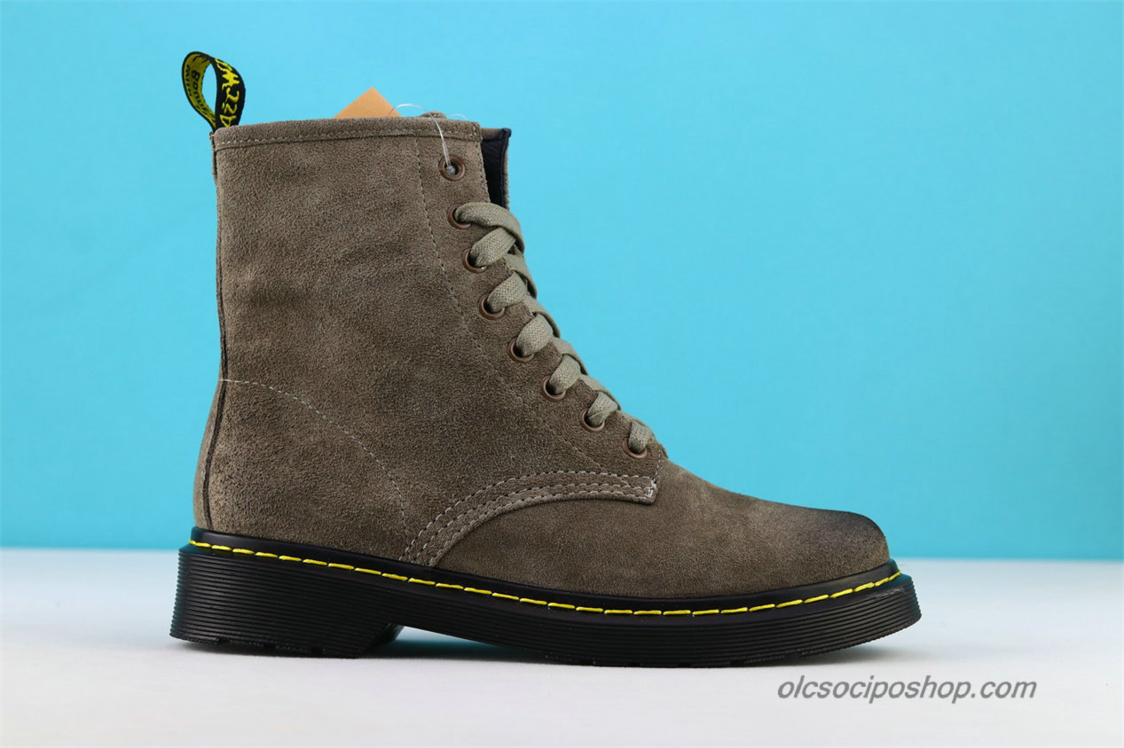 Női Dr Martens 1460 8 Eye Suede Waterproof Kávé Csizmák