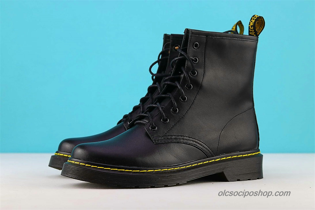 Dr Martens 1460 8 Eye Waterproof Fekete/Arany Csizmák