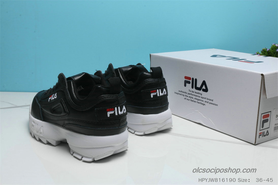 Női Fila Disruptor II Premium Fekete/Fehér Cipők