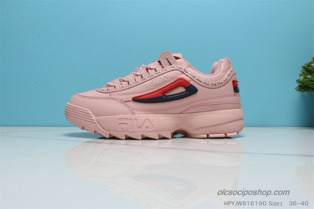 Női Fila Disruptor II Premium Rózsaszín/Fekete/Piros Cipők