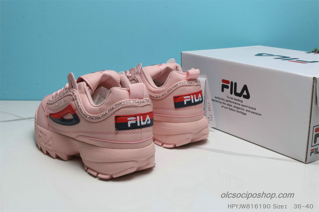 Női Fila Disruptor II Premium Rózsaszín/Fekete/Piros Cipők