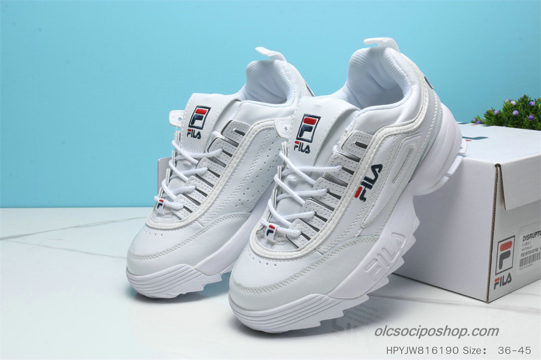 Női Fila Disruptor II Premium Fehér/Fekete Cipők