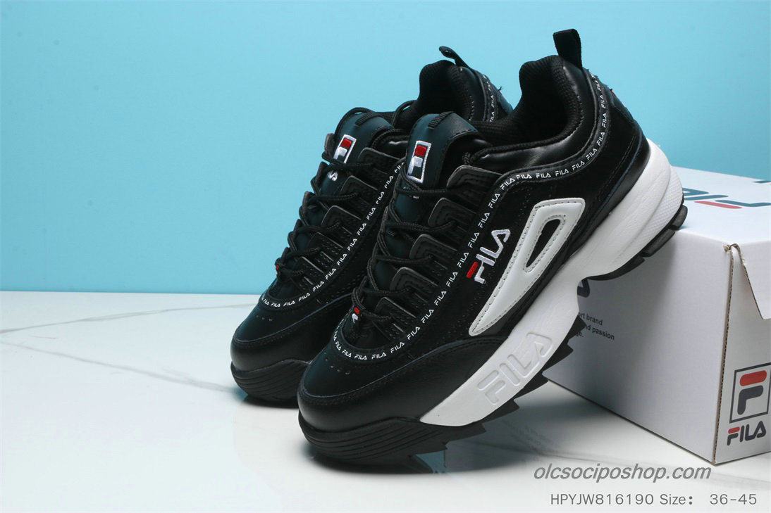 Női Fila Disruptor II Premium Fekete/Fehér Cipők