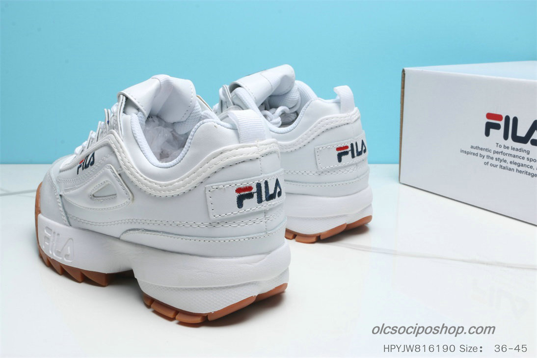 Női Fila Disruptor II Premium Fehér/Fekete/Barna Cipők