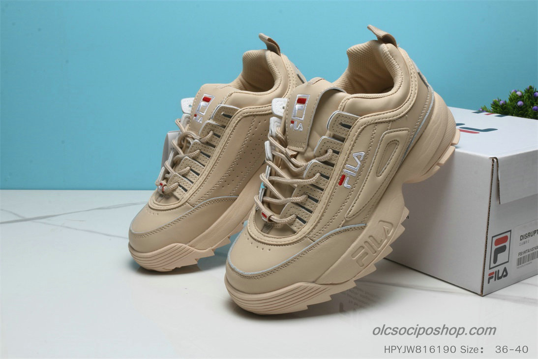 Női Fila Disruptor II Premium Khaki Cipők