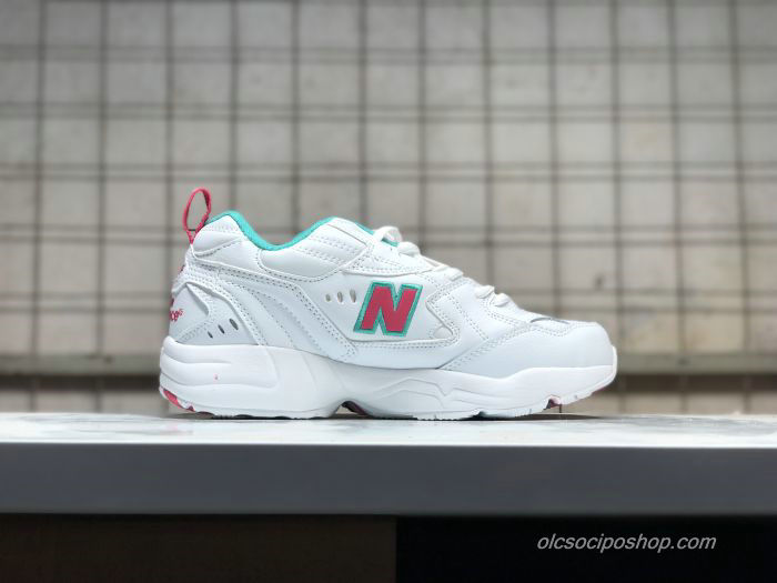 Női New Balance 608 Fehér/Zöld/Rózsaszín Cipők