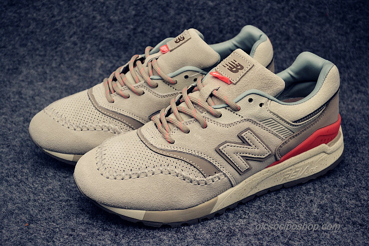 Női New Balance 997.5 Khaki/Piros Cipők (WL997HSB)