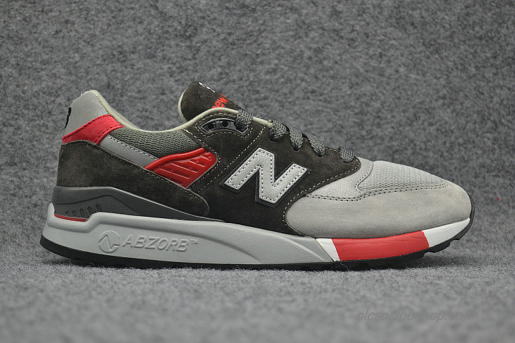 New Balance 998 Szürke/Olajbogyó/Piros Cipők (M998CBL)