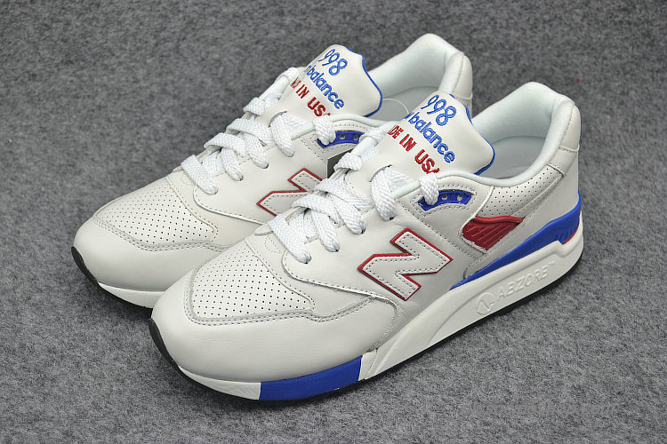 New Balance 998 Piszkosfehér/Piros/Kék Cipők (M998DMON)