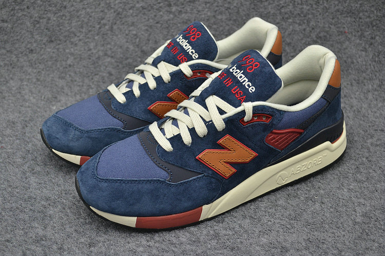 New Balance 998 Sötétkék/Barna/Sötét vörös Cipők (M998DSA)