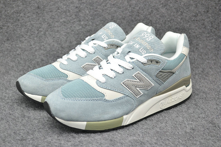 New Balance 998 Világoskék/Ezüst/Olajbogyó/Fehér Cipők (M998LL)