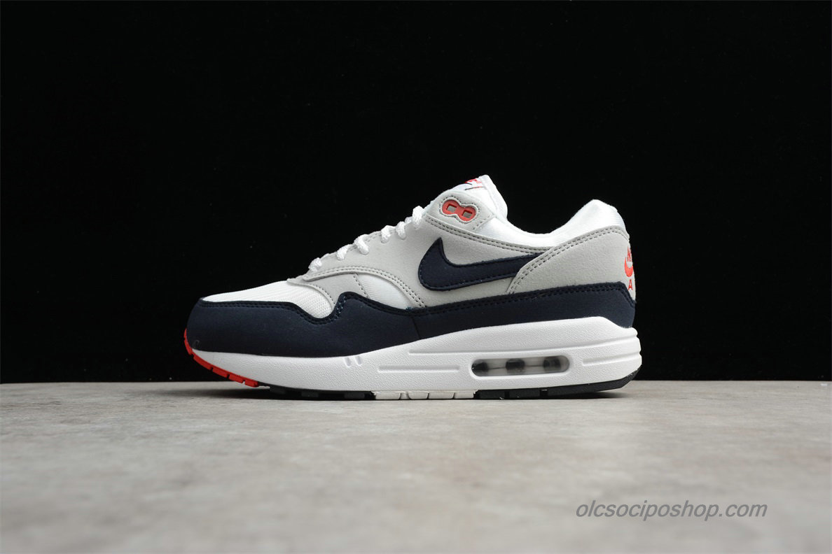 Férfi Nike Air Max 1 Anniversary Sötétkék/Fehér/Szürke Cipők (908375-104)