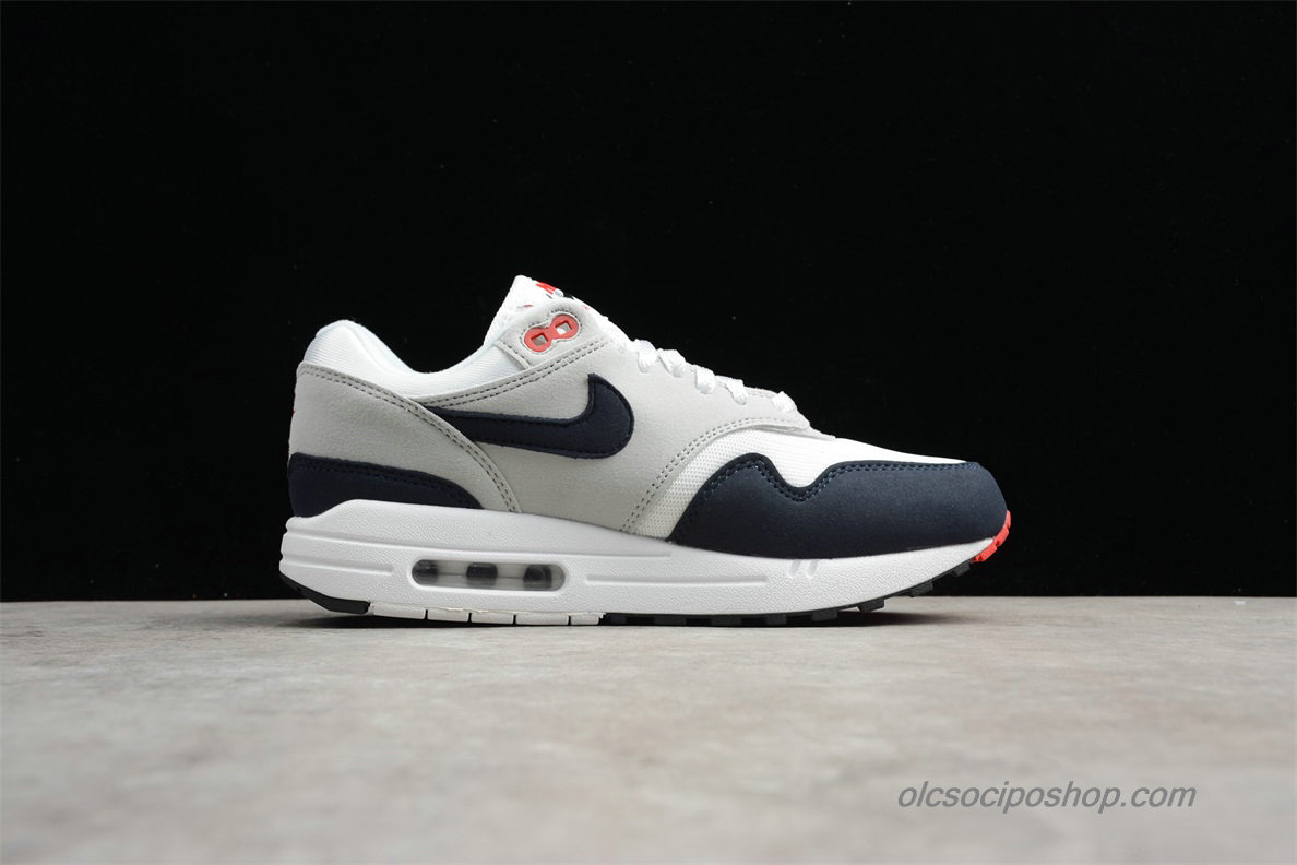 Férfi Nike Air Max 1 Anniversary Sötétkék/Fehér/Szürke Cipők (908375-104)