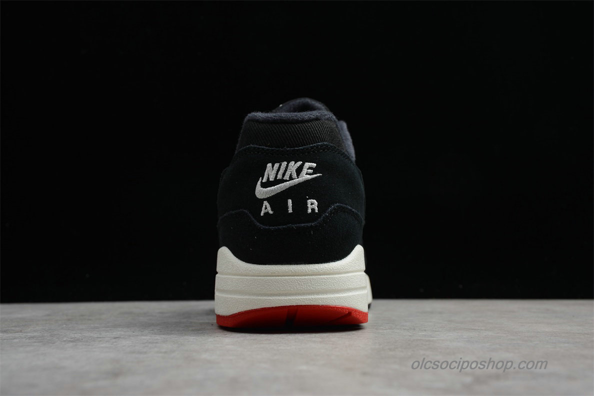 Férfi Nike Air Max 1 Premium Fekete/Fehér/Piros Cipők (875844-007)