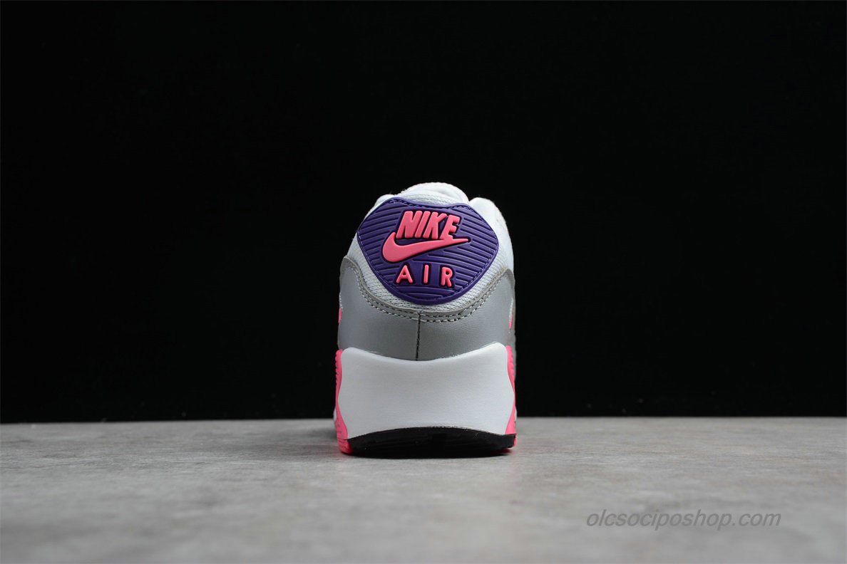 Női Nike Air Max 90 LX Fehér/Szürke/Lila/Rózsaszín Cipők (325213-136)