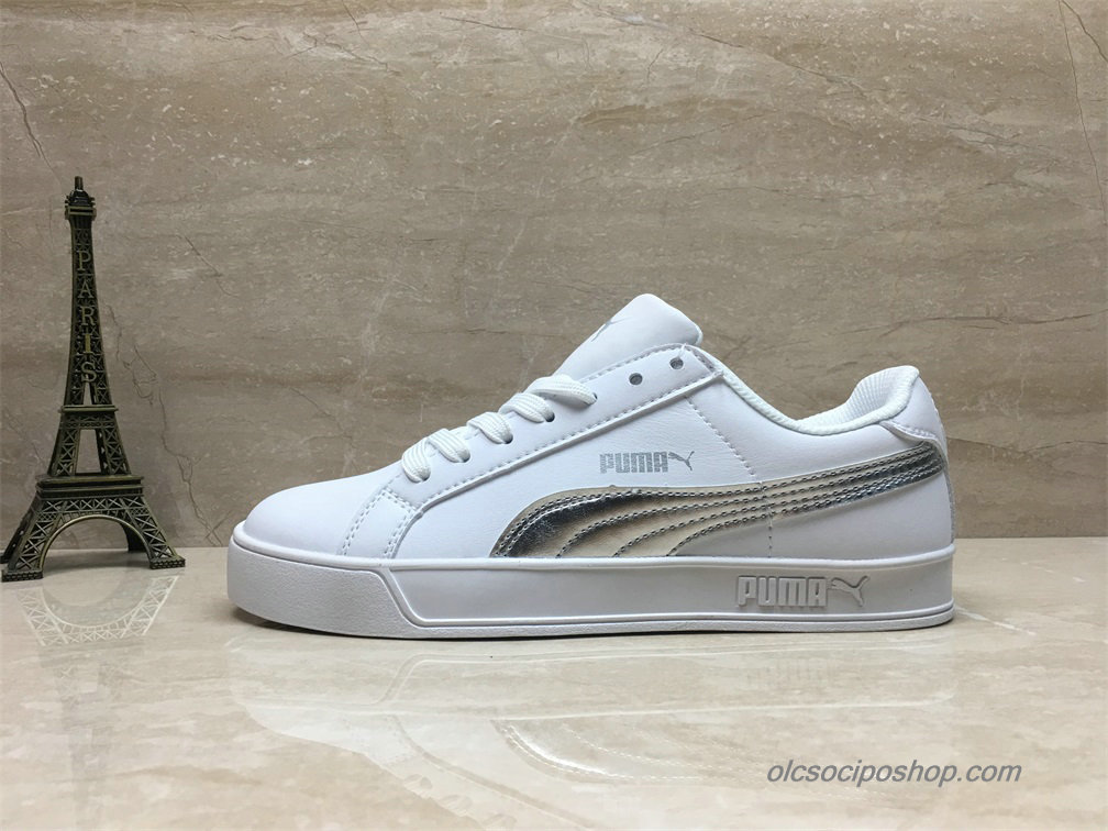 Puma Smash Vulc Fehér/Ezüst Cipők (368242-01)