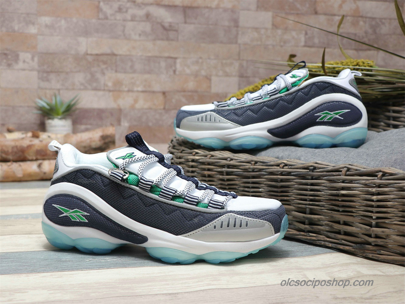 Férfi Reebok DMX Run 10 Fehér/Sötétszürke/Zöld Cipők