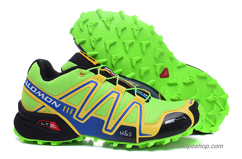 Férfi Salomon Speedcross 3 Zöld/Sárga/Fekete/Kék Cipők