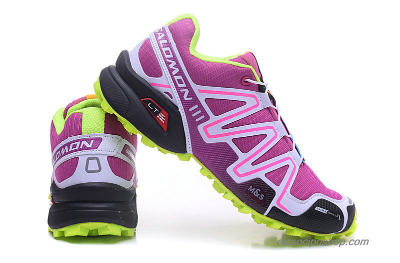 Női Salomon Speedcross 3 Rózsaszín/Fehér/Fekete/Zöld Cipők