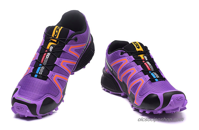 Női Salomon Speedcross 3 Lila/Narancs/Fekete Cipők