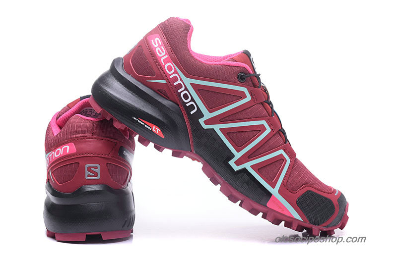Női Salomon Speedcross 4 Sötét vörös/Fekete Cipők