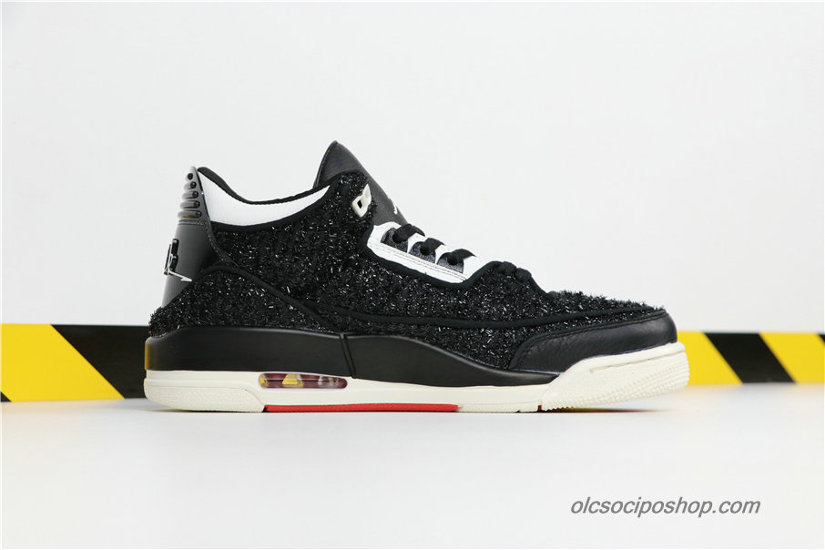 Férfi Vogue x Air Jordan 3 AWOK AJ3 Fekete/Piszkosfehér Cipők (BQ31950-001)