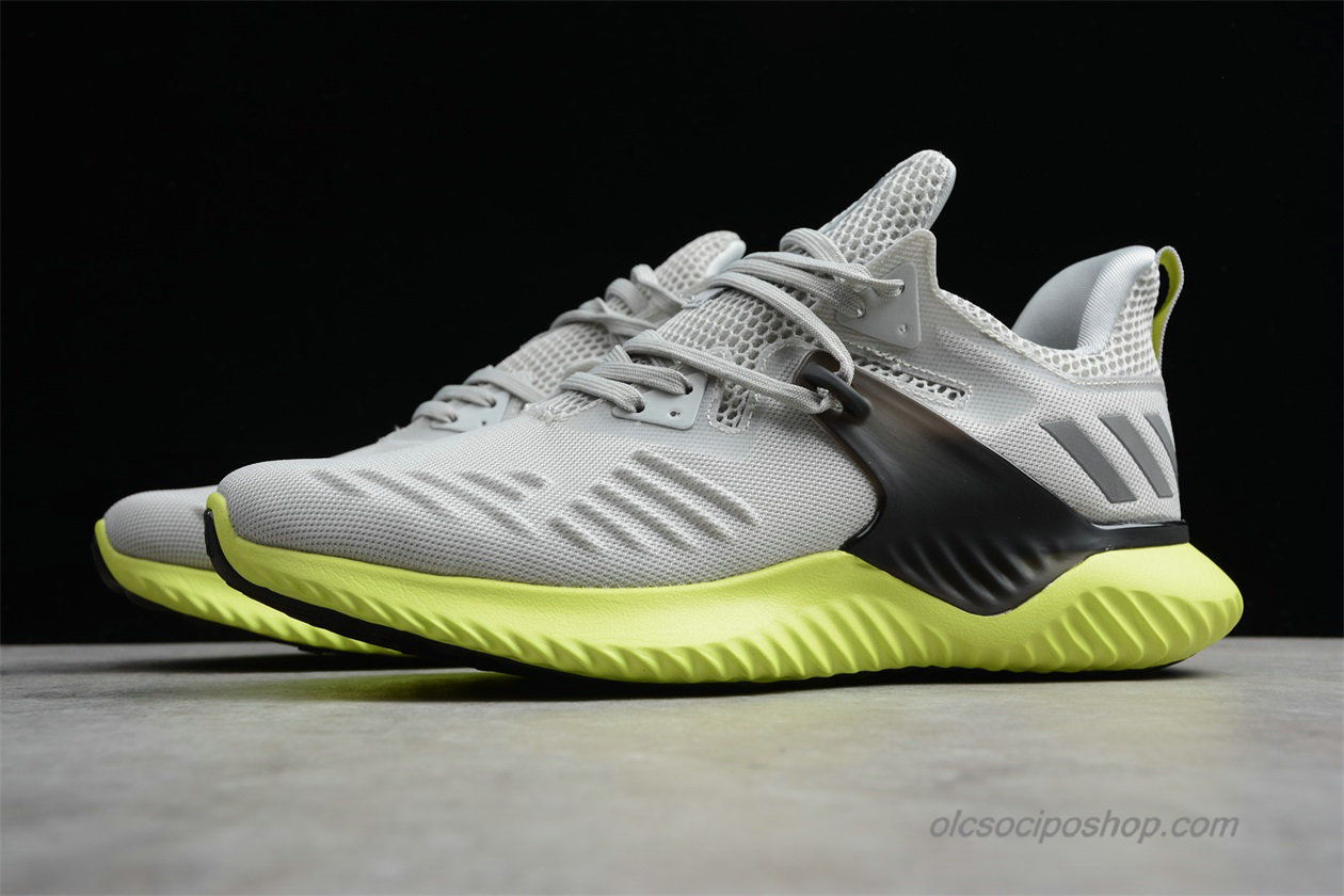 Férfi Adidas Alphabounce Beyond 2.0 Szürke/Fekete/Zöld Cipők (BD7096)