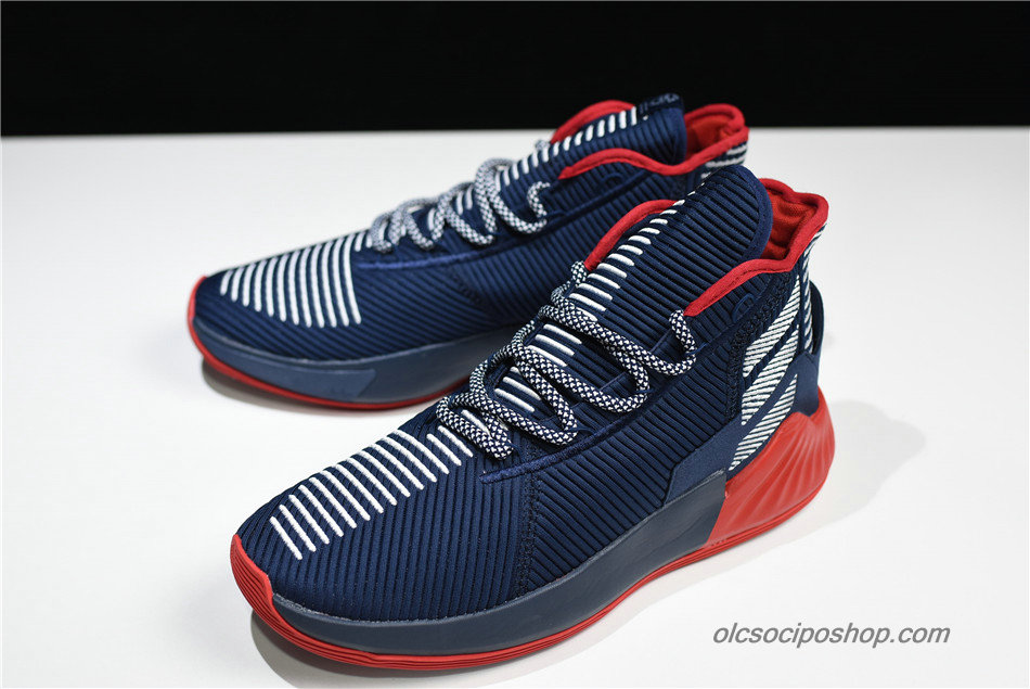 Férfi Adidas D Rose 9 Sötétkék/Piros/Fehér Cipők (AQ0036)