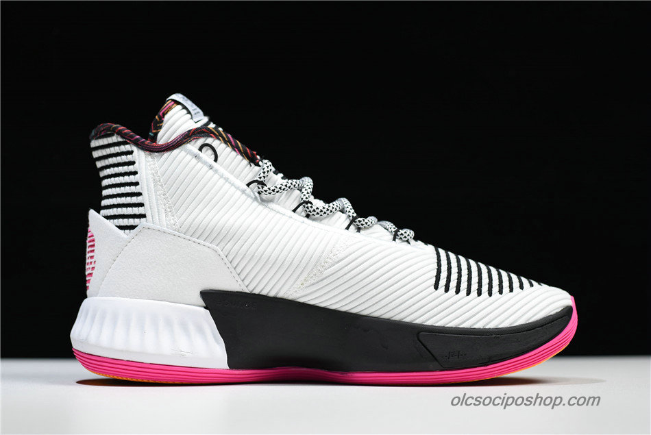 Férfi Adidas D Rose 9 Fehér/Rózsaszín/Fekete Cipők (BB7658)