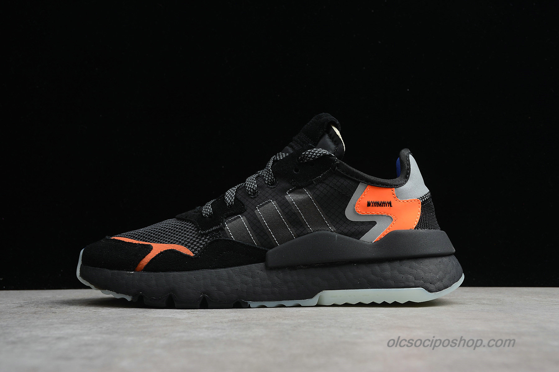 Adidas Nite Jogger 2019 Boost 3M Fekete/Narancs/Szürke Cipők (CG7088)