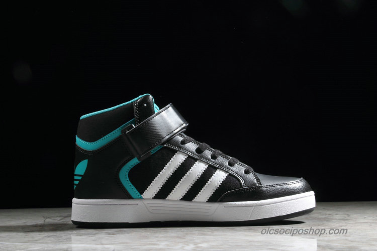 Férfi Adidas Varial Mid Fekete/Fehér/Zöld Cipők (B27423)