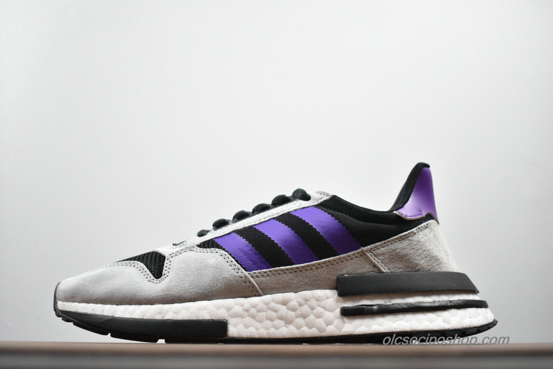 Adidas ZX500 RM Boost Szürke/Fekete/Lila Cipők (F36913)