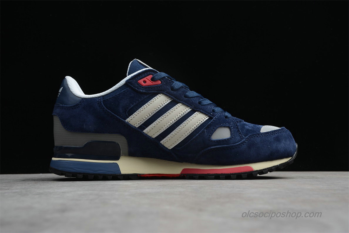 Férfi Adidas ZX750 Suede Sötétkék/Fehér/Piros Cipők (Q35065)