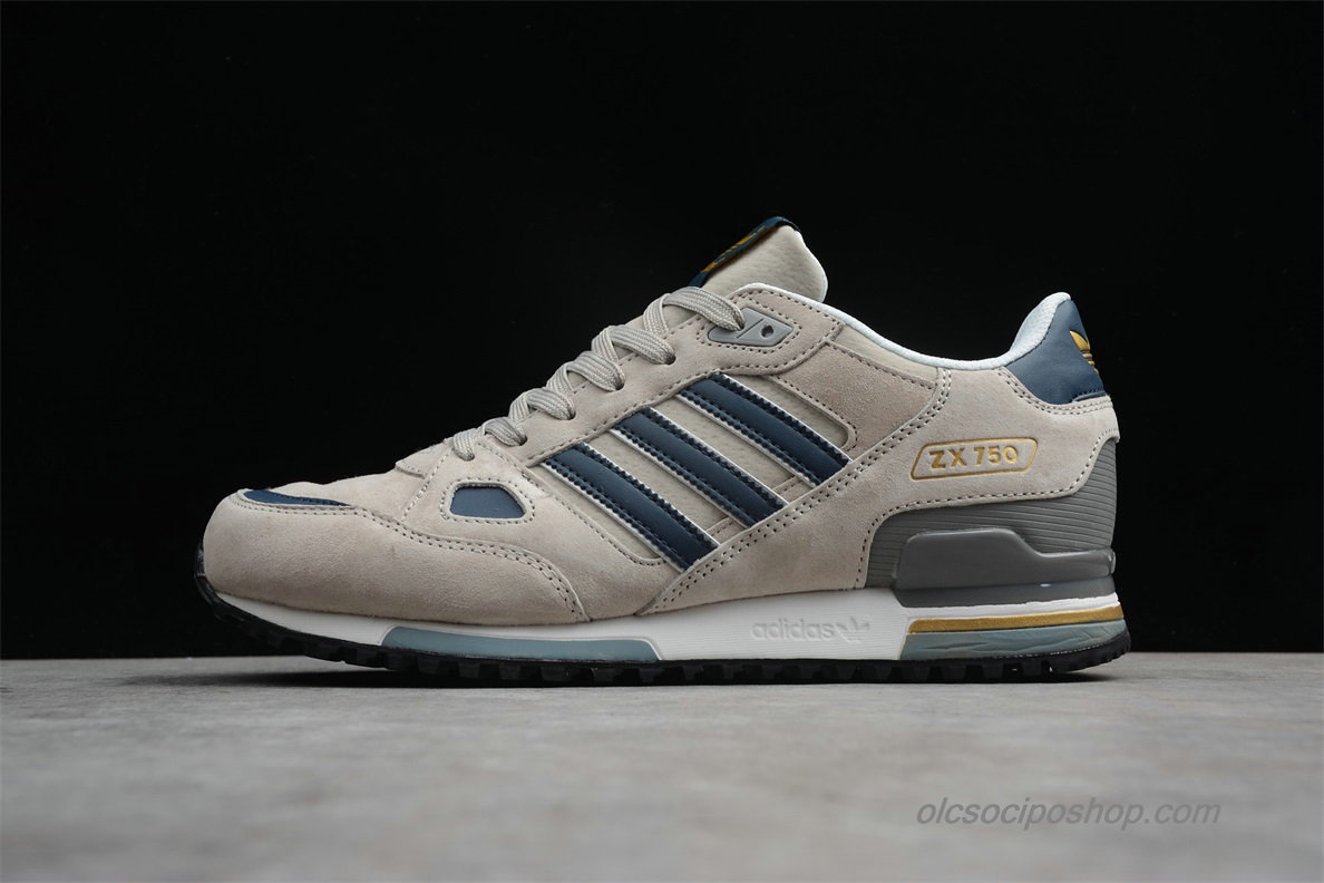 Férfi Adidas ZX750 Suede Homok/Fekete/Szürke Cipők (Q35066)