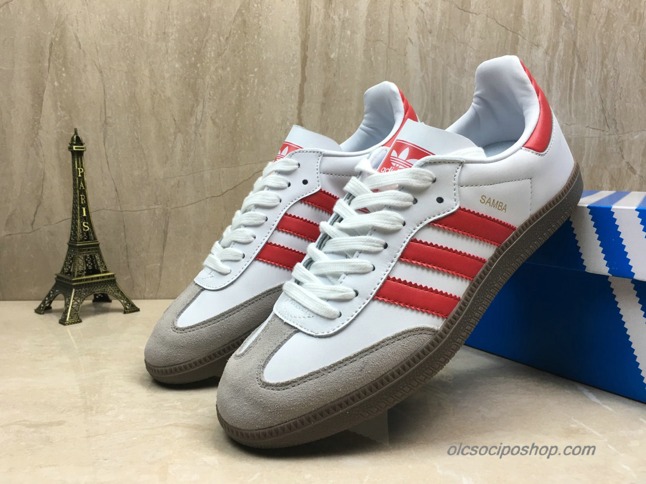 Adidas Samba OG Fehér/Piros/Szürke Cipők (B44628)